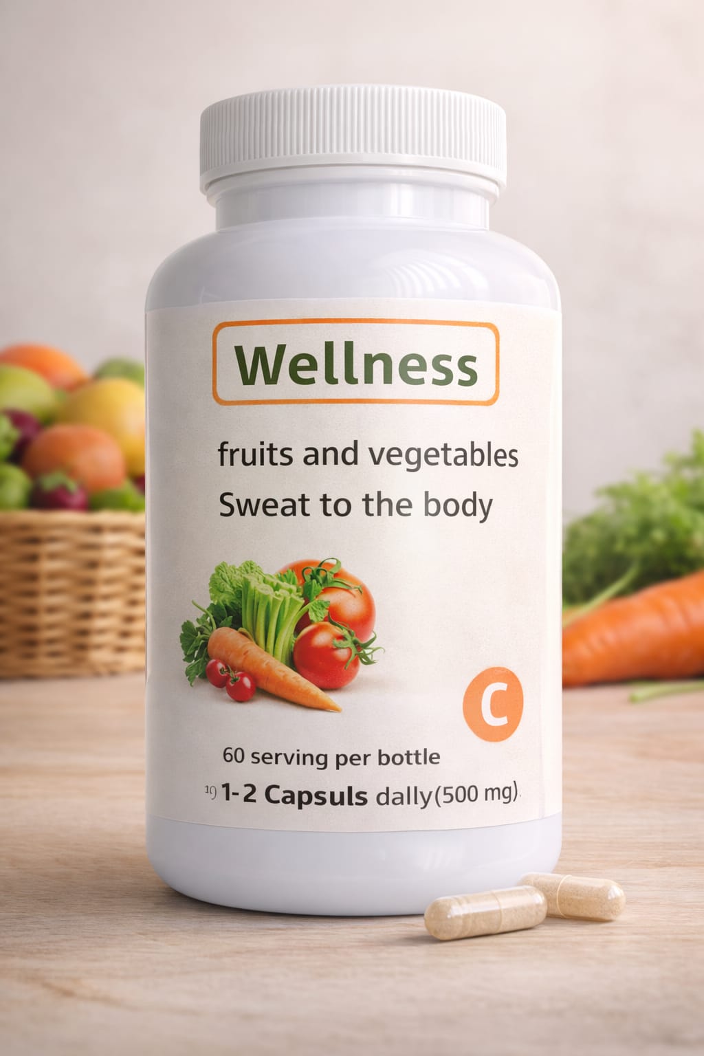 Fruit & Vegetable Blend Supplement by C Wellness with natural ingredients and health benefits.
